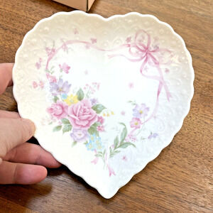 Mikasa Japan Bone China Heart Shaped Trinket Dish "All My Love" Porcelain NEW